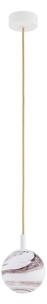 Lustră pe cablu Argon 8451 ALMIROS 1xE14/7W/230V d. 12 cm alb/auriu