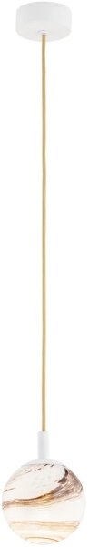 Lustră pe cablu Argon 8451 ALMIROS 1xE14/7W/230V d. 12 cm alb/auriu