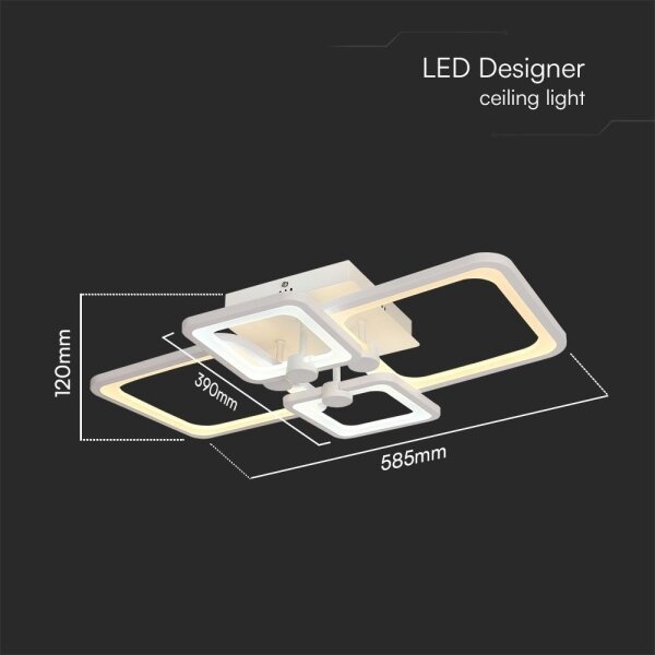 Lustră LED dimabilă aplicată LED/70W/230V 3000-6500K + telecomandă