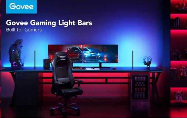 SET 2x panouri Smart Gaming Wi-Fi LED RGBIC Govee + Smart Dual + telecomandă