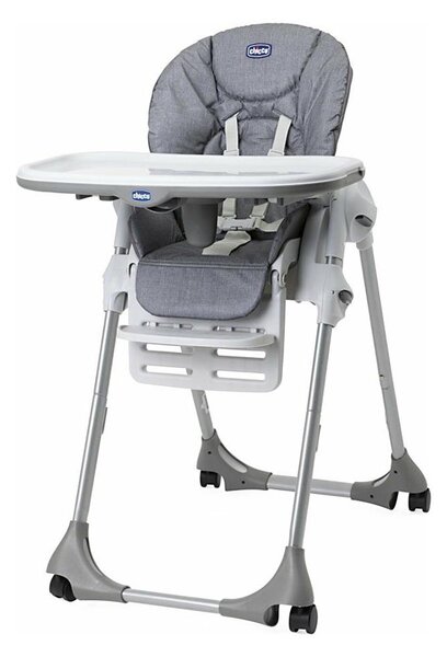 Scaun de masă pentru copii Chicco Polly Easy gri
