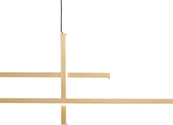 Lustră LED pe cablu Zuma Line 22008P-BK/GD EDGE LED/42W/230V 3000/4000/6000K