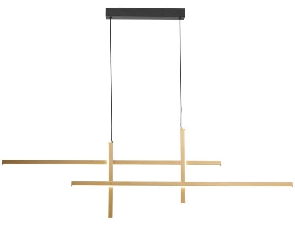 Lustră LED pe cablu Zuma Line 22008P-BK/GD EDGE LED/42W/230V 3000/4000/6000K