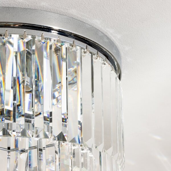 Brilagi - Plafonieră LED cu cristale MOZART, 5xE14/40W/230V, crom lucios