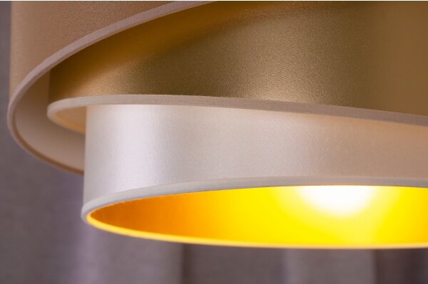 Lustră aplicată Duolla KOBO 1xE27/15W/230V d. 45 cm cupru/auriu/alb