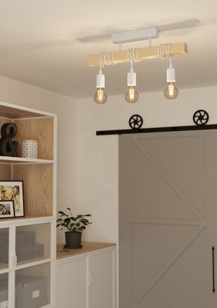Eglo 44082 - Lustră aplicată TOWNSHEND, 3xE27, 60W, 230V