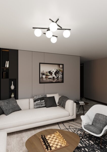 Plafonieră SMART 5xE14/10W/230V negru/alb