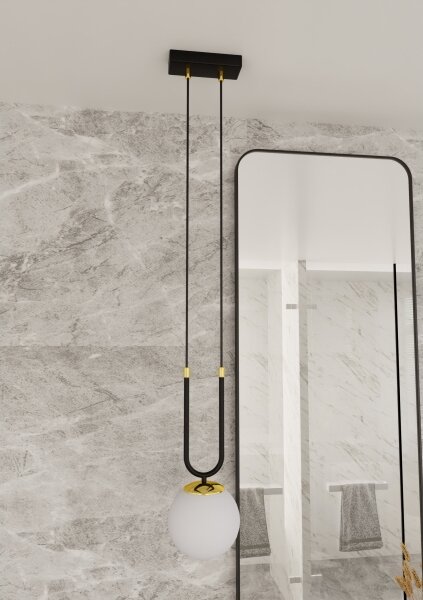 Lustră pe cablu GLAM 1xE14/10W/230V negru