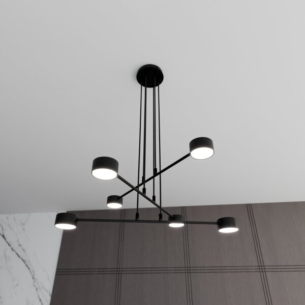 Lustră pe cablu MODUS 6xGX53/12W/230V negru