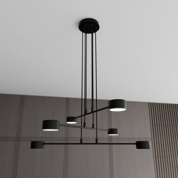 Lustră pe cablu MODUS 6xGX53/12W/230V negru