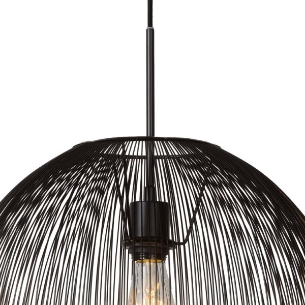 Lucide 20401/45/30 - Lampa suspendata WIRIO 1xE27/60W/230V negru 46 cm