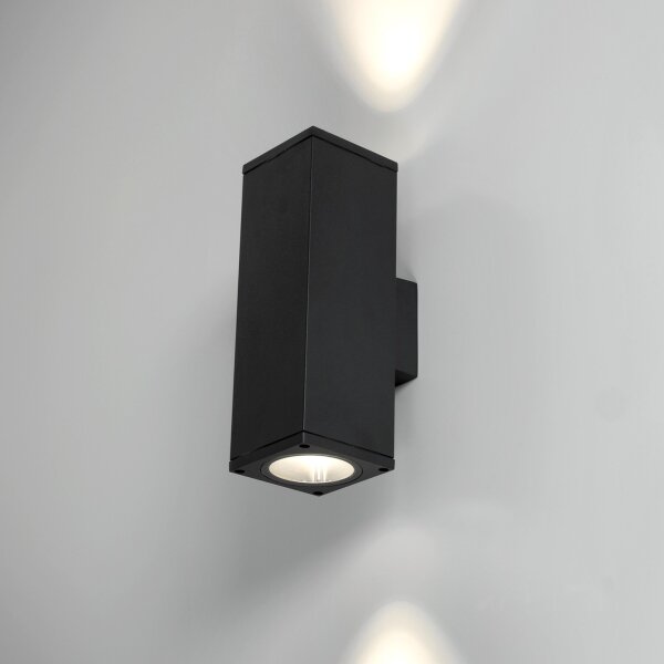 Aplică de exterior 2xGU10/35W/230V IP54 negru dreptunghiular