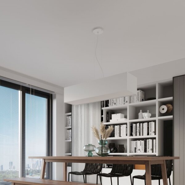 Lustră pe cablu SANTA 5xE27/60W/230V 120 cm albă Sollux SL.0781