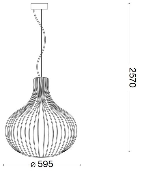 Lustră pe cablu Ideal Lux ONION 1xE27/60W/230V d. 59,5 cm