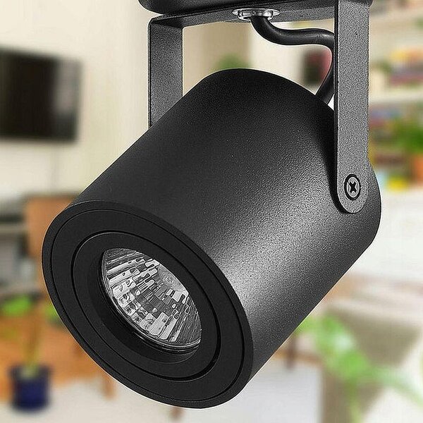 Spot LED de tavan, rotatie 350 grade, putere 35W, soclu GU10, cadru aluminiu, negru mat