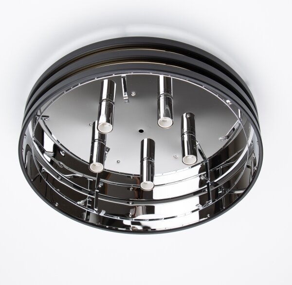 Brilagi - Plafonieră LED cu cristale VELURE 5xE14/40W/230V neagră