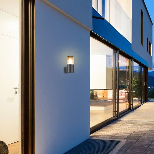 Aplica de exterior, bec LED E27, 40W, cadru aluminiu, negru
