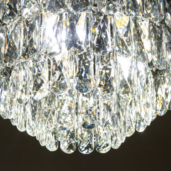 Brilagi - Plafonieră LED cu cristale VELURE 5xE14/40W/230V neagră