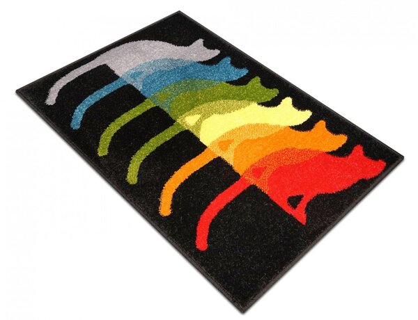 Covor Model Pisici 11096 180, Covoras Dreptunghiular, Multicolor 40 x 60 cm Multicolor, Dreptunghi, 40x60