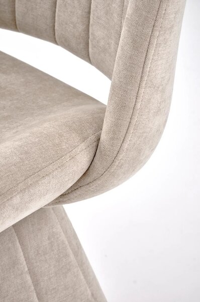 Scaun rotativ K613, stofa clasica bej, 53x60x87 cm