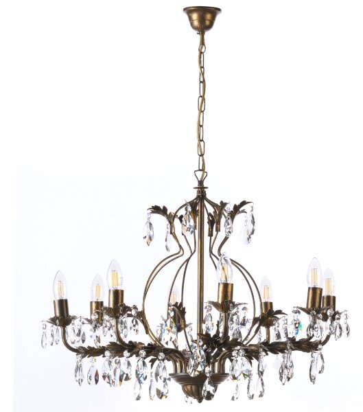 Lustră pe lanț ONLI TERESA 8xE14/6W/230V bronz