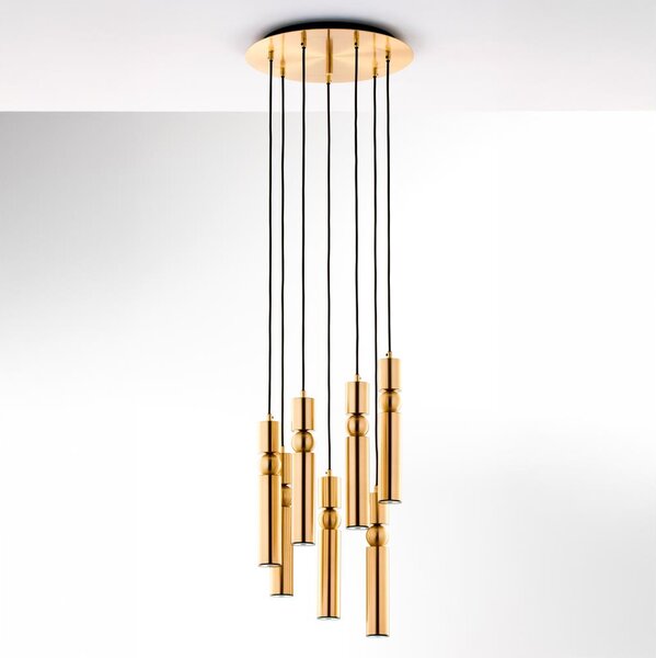 Lustră pe cablu Jupiter 2021 ALAS 7xGU10/10W/230V auriu