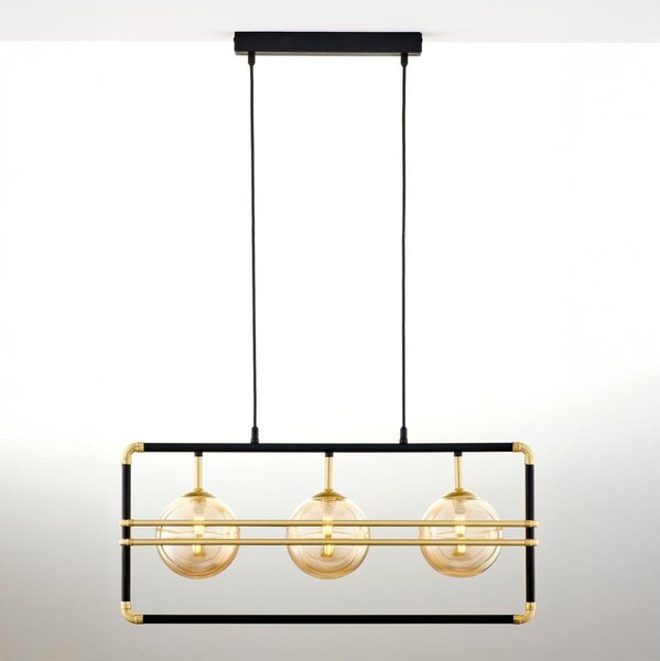 Lustră pe cablu Jupiter 2027 FIORI 3xG9/10W/230V negru/auriu/bej