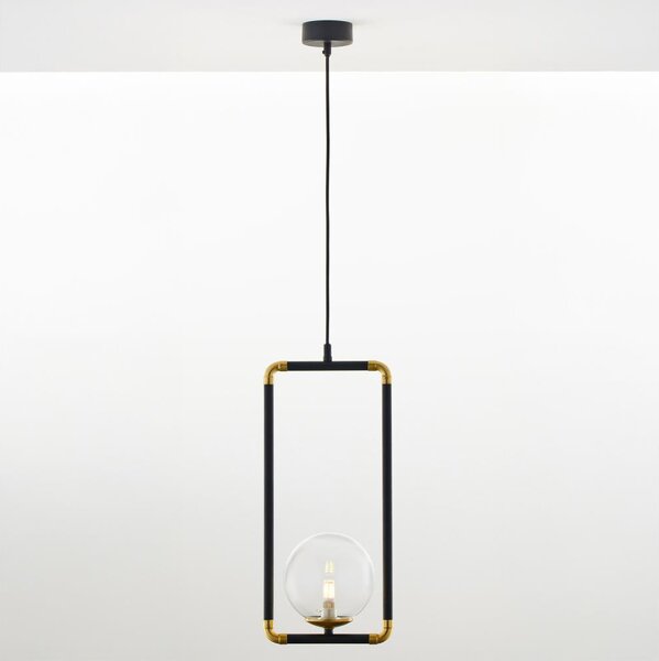 Lustră pe cablu Jupiter 2023 ZAFRA 1xG9/10W/230V negru/auriu/transparent