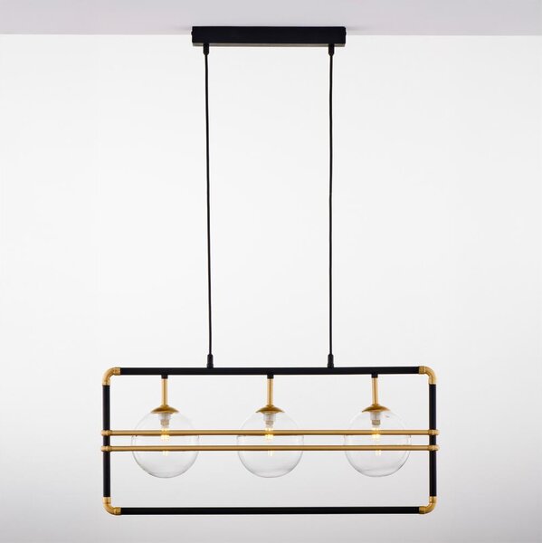 Lustră pe cablu Jupiter 2030 FIORI 3xG9/10W/230V negru/auriu/transparent
