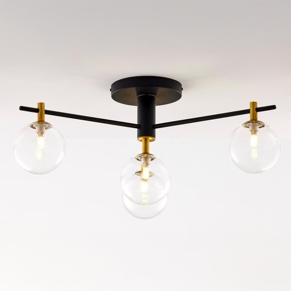 Lustră aplicată Jupiter 2034 FIGARO 4xG9/10W/230V negru/auriu/bej/transparent