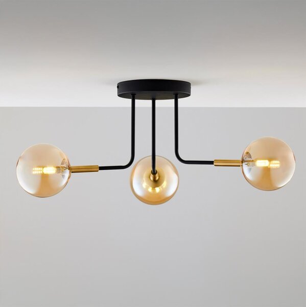 Lustră pe tijă Jupiter 2037 BURANO 3xG9/10W/230V negru/auriu/bej