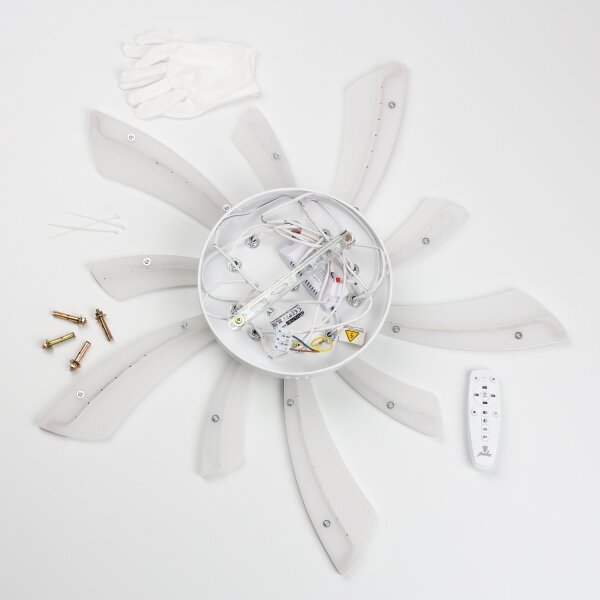 Lustră LED dimabilă aplicată Brilagi TWIST LED/55W/230V 3000-6500K alb + telecomandă