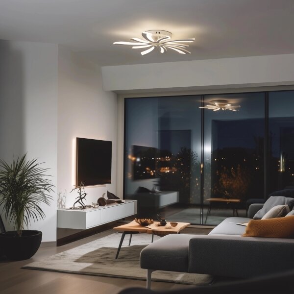 Lustră LED dimabilă aplicată Brilagi TWIST LED/55W/230V 3000-6500K alb + telecomandă