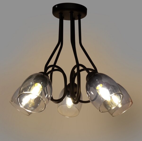 Lustră pe tijă MARIETTA 5xE27/15W/230V