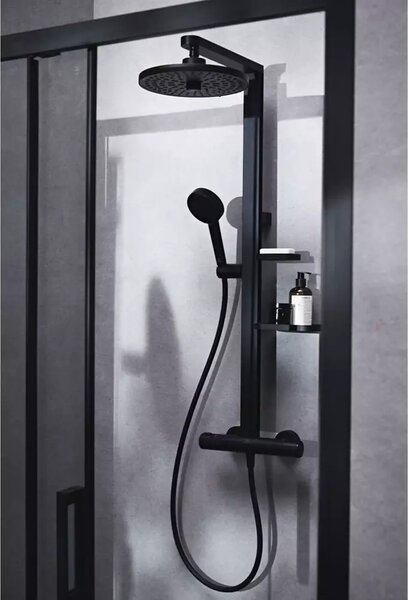 Coloana de dus, Ideal Standard Alu+ cu baterie termostatata, negru mat