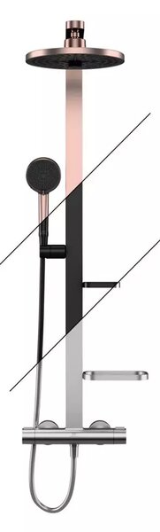 Coloana de dus, Ideal Standard Alu+ cu baterie termostatata, negru mat