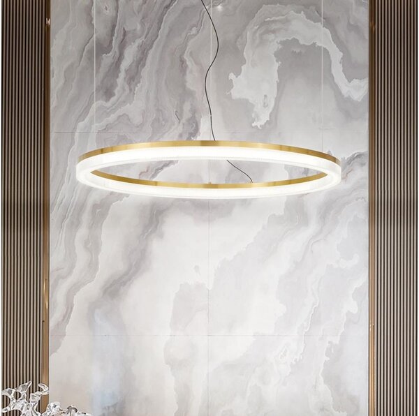 Lustră LED pe cablu Ideal Lux CROWN LED/30W/230V d. 60 cm alamă
