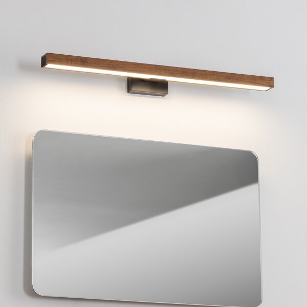 Aplică LED pentru oglindă de baie Brilagi WOODY MIRROR LED/12W/230V IP44 stejar/negru