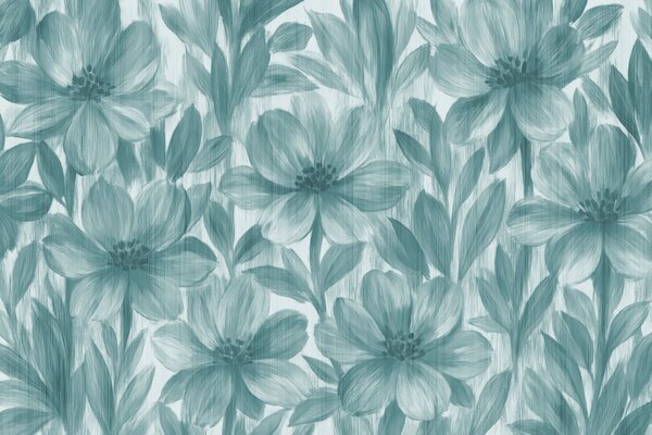 Fototapet Flori delicate în nuanțe liniștitoare, Fototapet designer, Fototapet populare, w03821v2 - Tapeko.ro