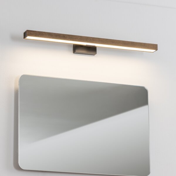 Aplică LED pentru oglindă de baie Brilagi WOODY MIRROR LED/12W/230V IP44 stejar/negru