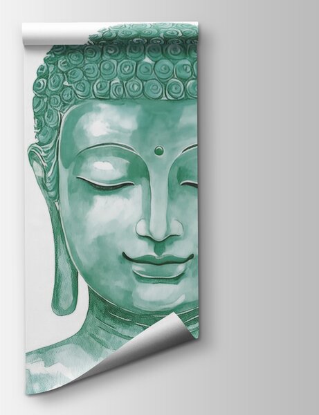 Fototapet Tablou reprezentând un Buddha înconjurat de flori, Fototapet flori, Fototapet populare, w04005v3 - Tapeko.ro