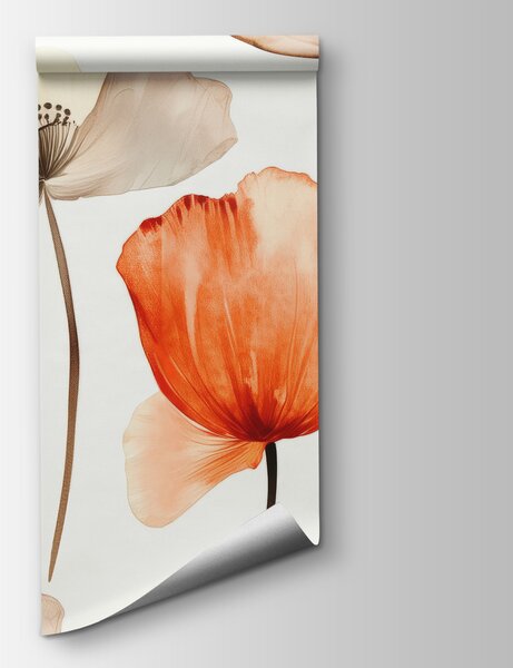Fototapet Motiv floral pe fond alb, Fototapet abstracte, Fototapet populare, w04031 - Tapeko.ro