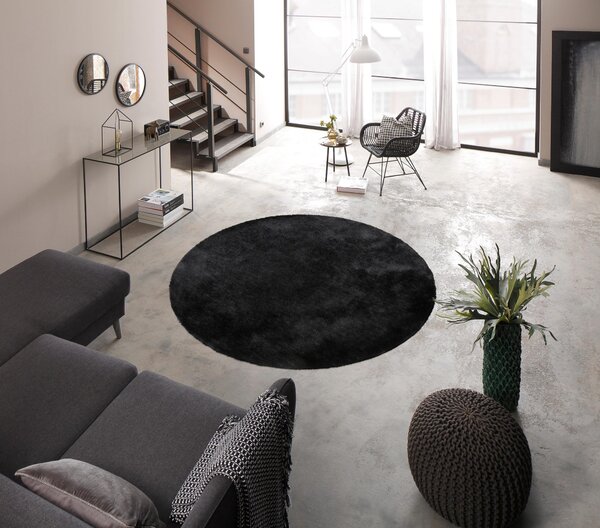 Covor rotund Bruno Banani negru 140 cm