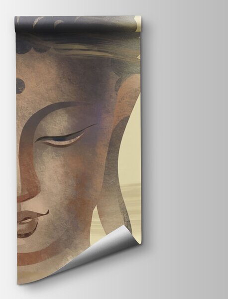 Fototapet Tablou reprezentând un cap de Buddha, Fototapet abstracte, Fototapet populare, t01012 - Tapeko.ro