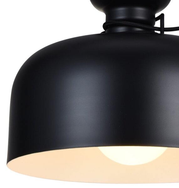 Lustră pe cablu ABEL 2xE27/11W/230V d. 28 cm neagră Klausen 111102
