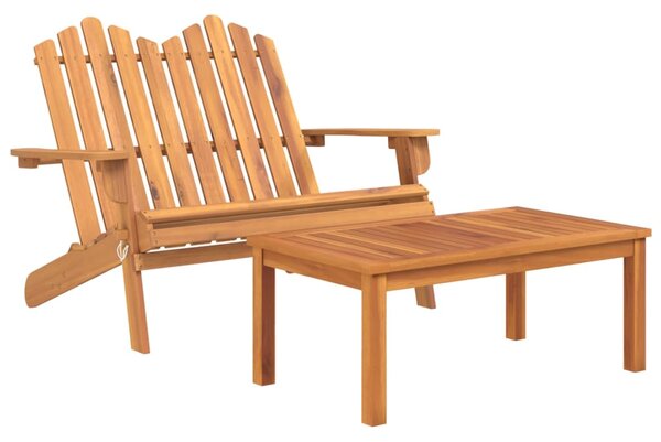 Set mobilier de grădină Adirondack, 2 piese, lemn masiv acacia