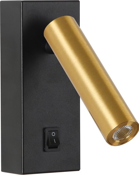Spot LED de perete Brilagi MAYA LED/3W/230V 4000K negru/auriu