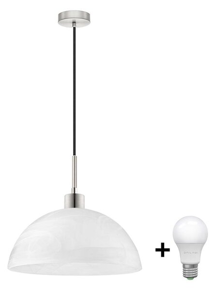 Lustră LED pe cablu 1xE27/60W/230V alb/negru