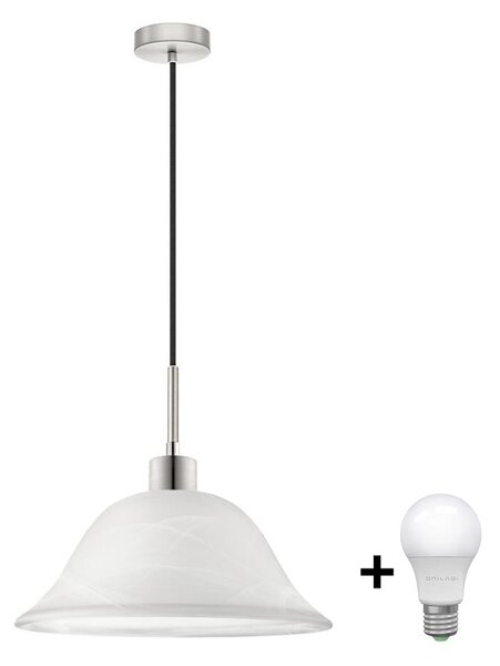 Lustră LED pe cablu 1xE27/60W/230V alb