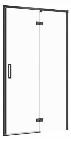 Cersanit Larga, usa batanta pentru deschidere 120x195cm, varianta dreapta, sticla transparenta 6mm, profil negru, S932-126